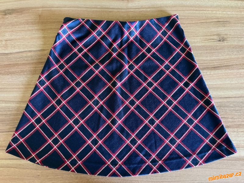 Károvaná sukně 36/38, tchibo, tmavě modrá/červená