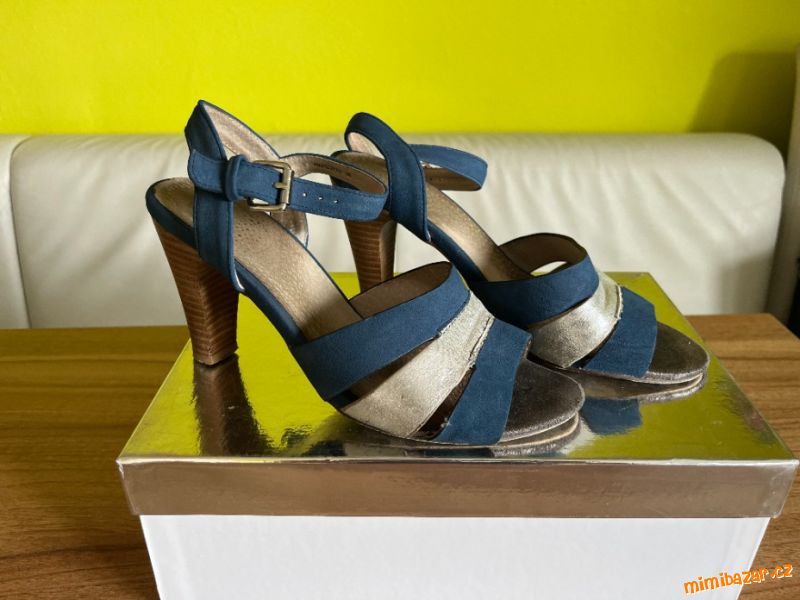 Letní sandály, lodičky na podpatku- velikost 36