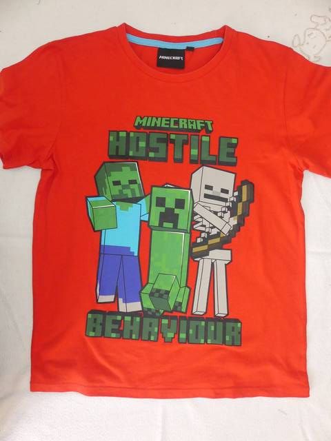 Tričko Minecraft červené