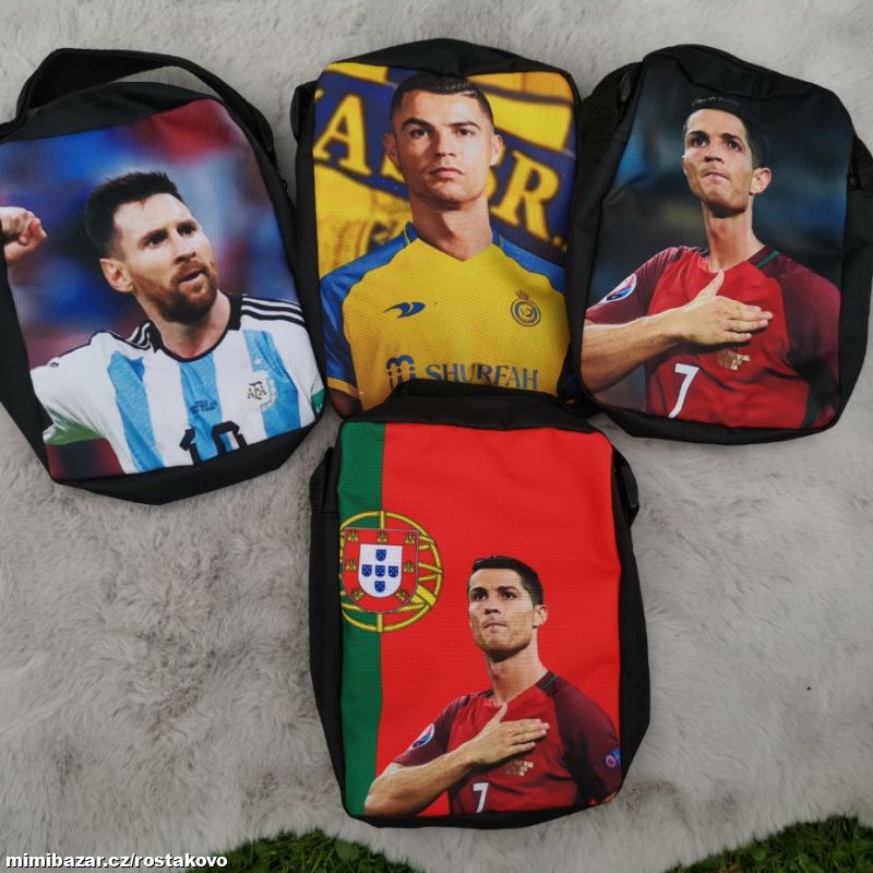 Tašky přes rameno Messi a Ronaldo.