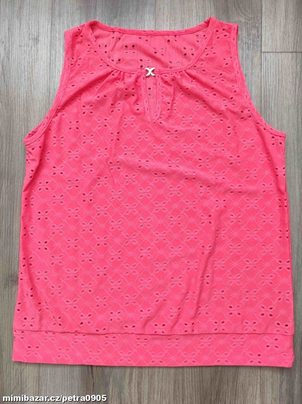 Dámské triko/top bez rukávů vel. L červené