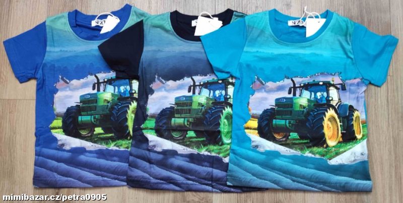 Chlapecké triko s traktorem 98, 104, 110, 116, 122, 128