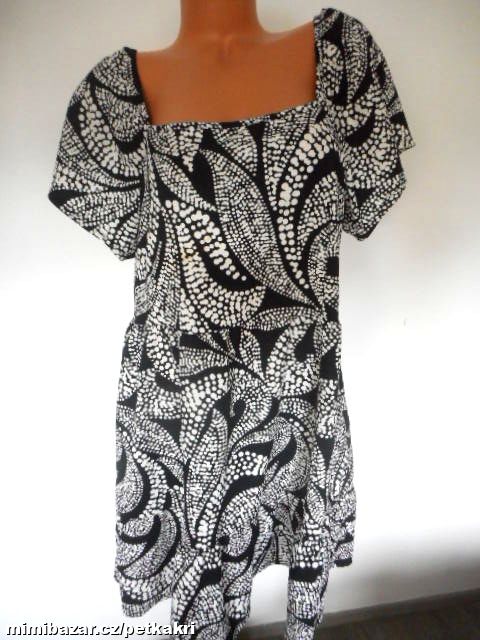 černo bílé dámské šaty uk 18
