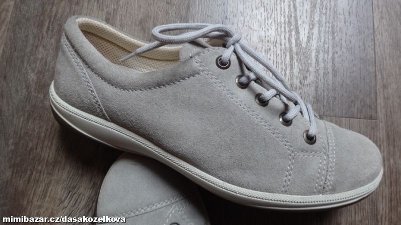 Šedé kožené tenisky ARA v.4 1/2 - 37, 5 - 1x obuté