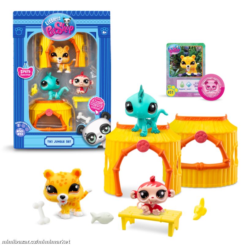 LPS Littlest Pet Shop 3 zvířátka DŽUNGLE