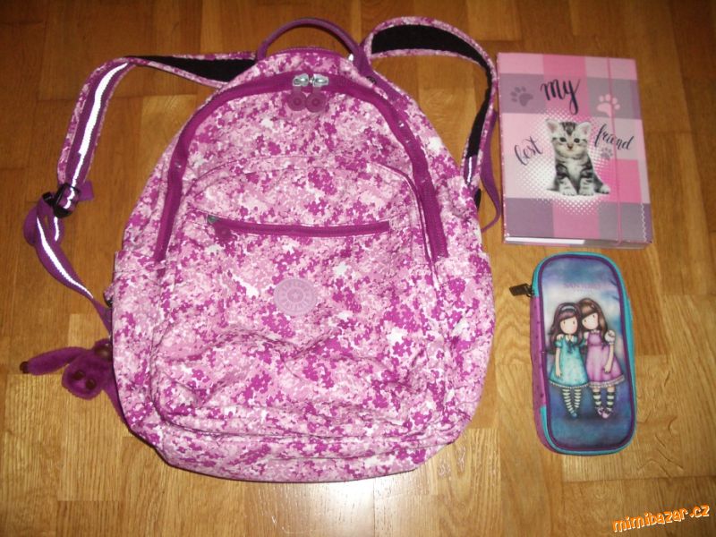 Dívčí školní batoh zn.KIPLING + penál + box TOP