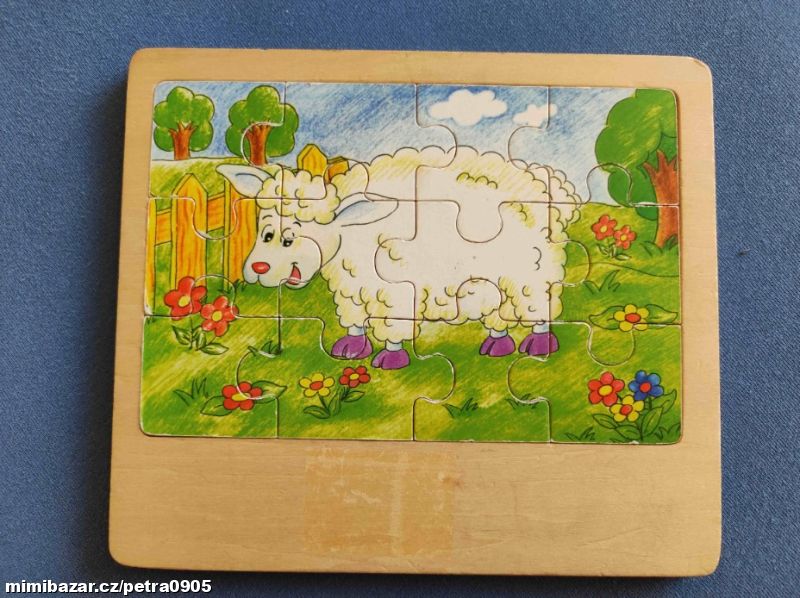 Dřevěné puzzle ovečka