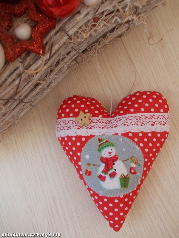 Vánoční dekorace - srdíčko