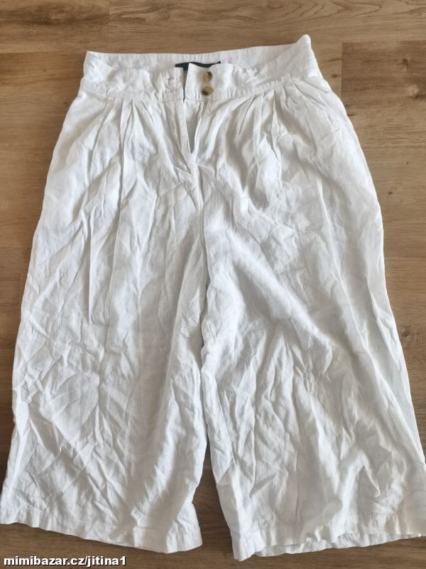 Lněné kalhoty bílé vel M - vero moda