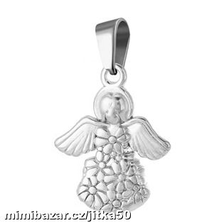Ocelový přívěsek andělíček SKLADEM