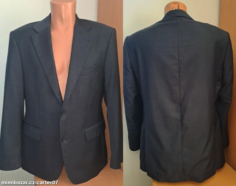 Pánské modré formální sako Montego/48-M/2x56cm
