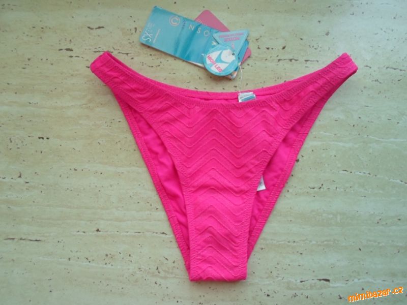 Růžové plavkové kalhotky bikiny - XS