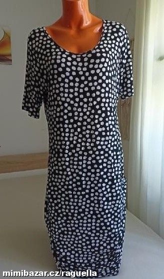 PŘEKRÁSNÉÉÉ LUXUSNÍ DL.PUNTÍK.ŠATY 44-46