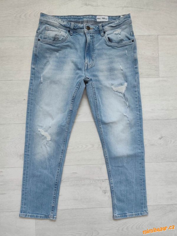 Pánské slim fit rifle ke kotníkům Jean Pascale W32