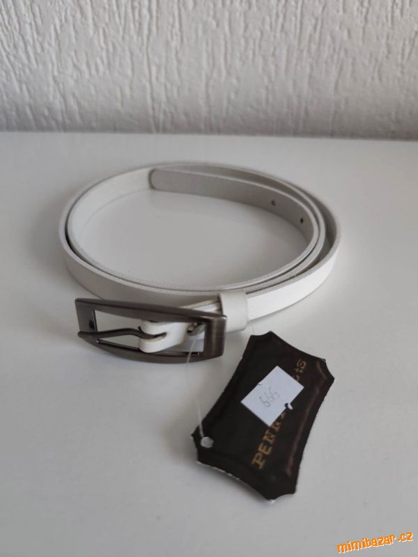 bílý kožený pásek Penny Belts vel.95