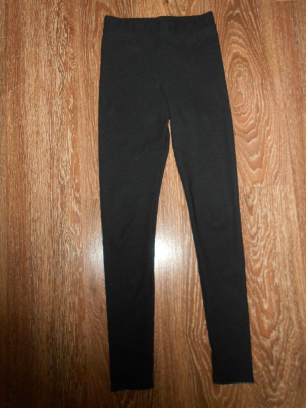 černé elastické žebrované leginy H&M vel. S
