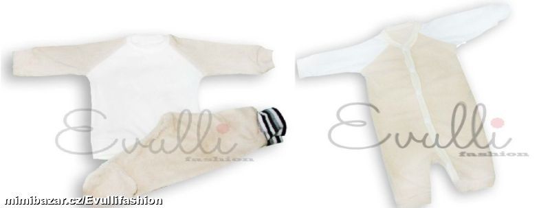Zimní froté soupravy - béžové vel. 56/62