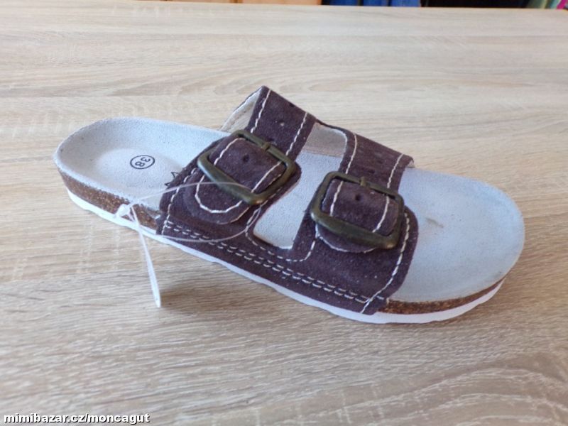 Korkové pantofle - TM. HNĚDÉ