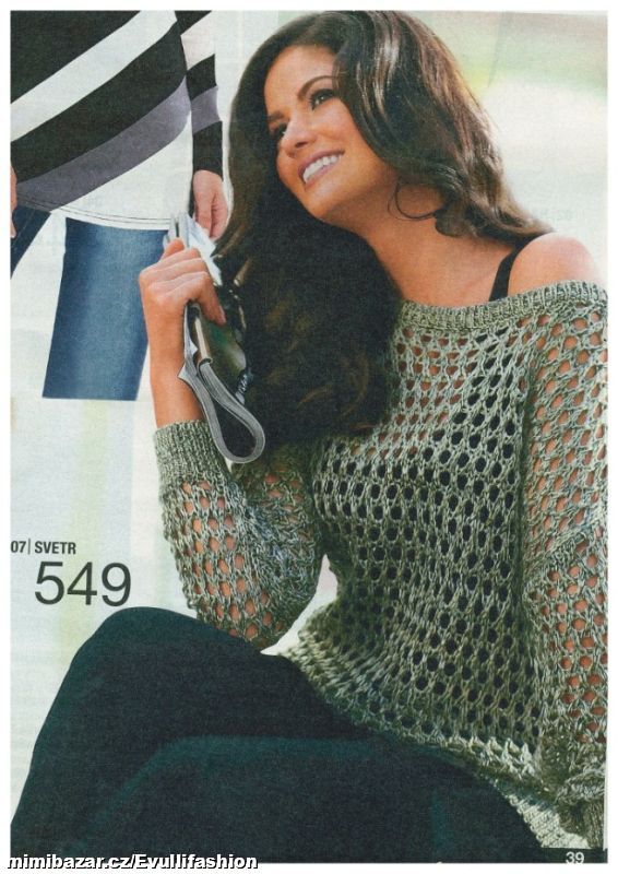 Děrovaný khaki svetr Bodyflirt vel. 32/34