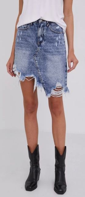 Asymetrická džínová sukně Answear Lab vel. M