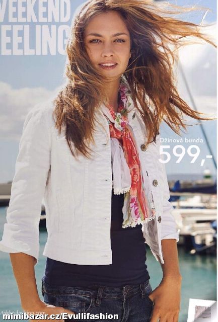 Bílá džínová bunda Colours Of The World vel. M