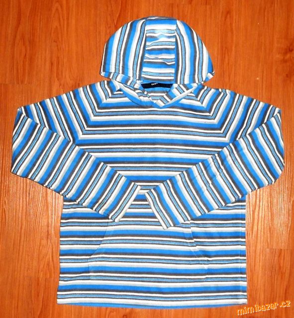 Fleecová pruhovaná mikina