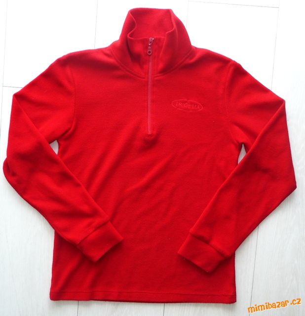 Fleecová červená mikina