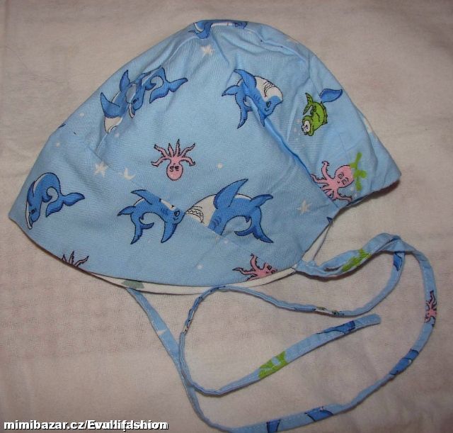 Letní plátěná čepička s kšiltem vel. 2 měsíce