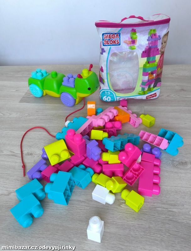 Interaktivní housenka Fisher price + kostky Mega B