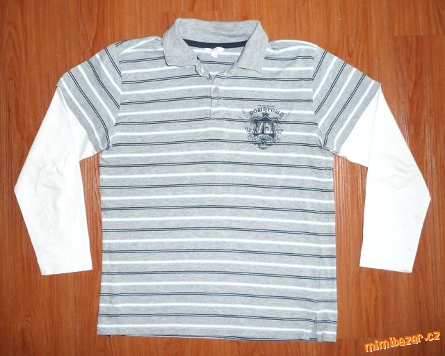 Pruhované tričko s límečkem