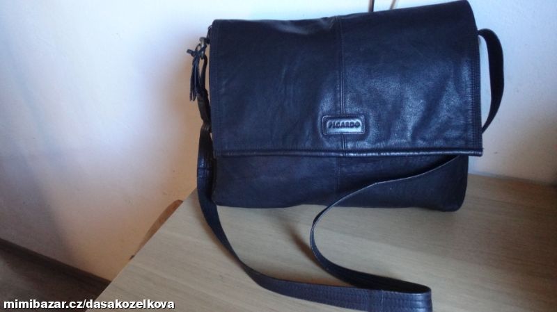 Velká černá kožená kabela PICARD