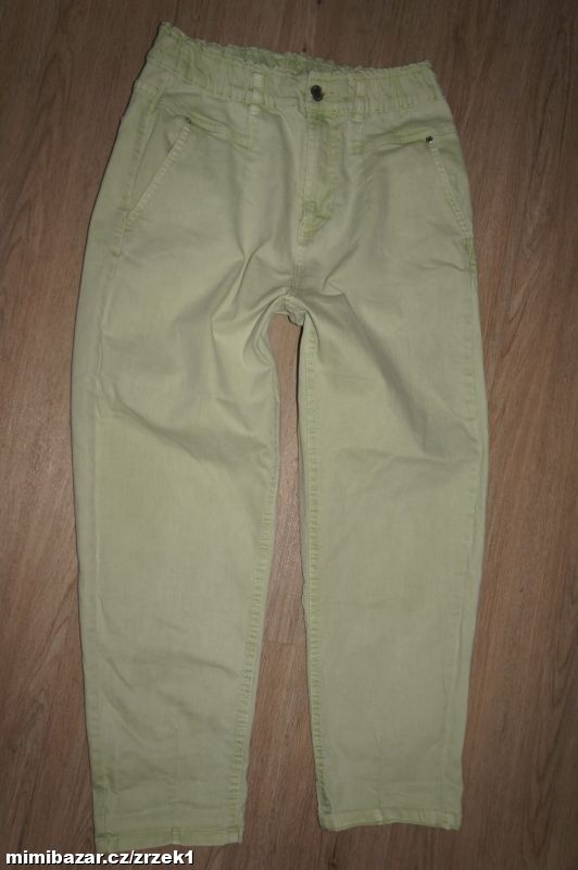 DENIM zelenkavé pružné džíny vel.42/L