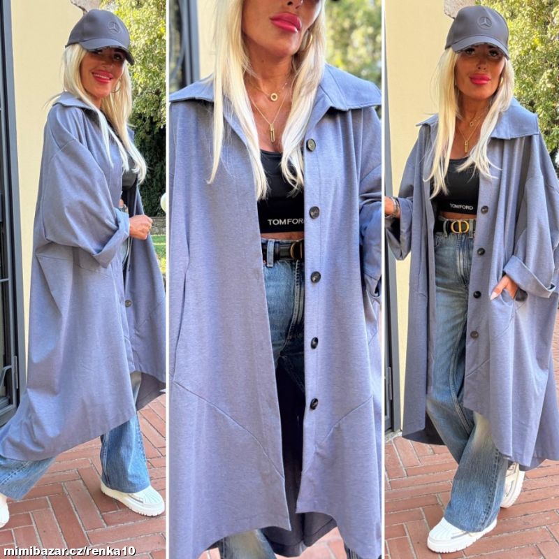 Dámský maxi kabát cardigan VIVIEN - skladem