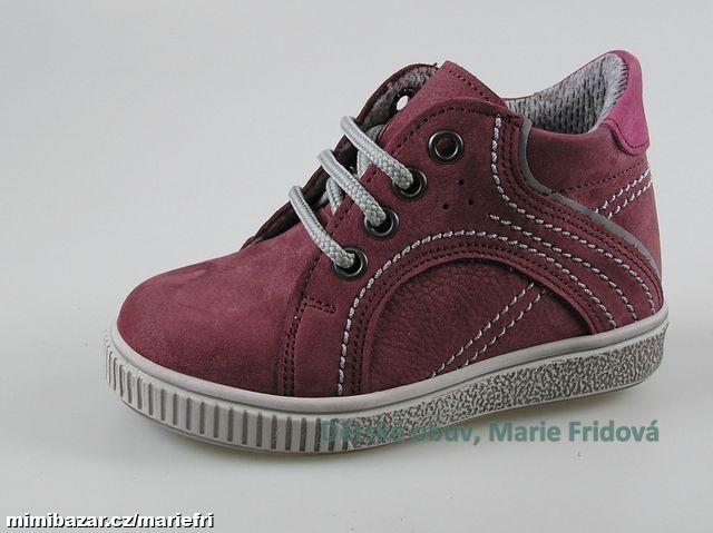 Celoroční kožená kotníková obuv ESSI S2501 vínová