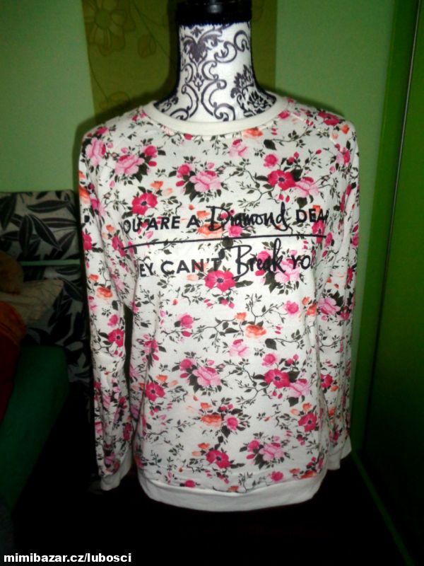 Květovaná mikina - růžičky