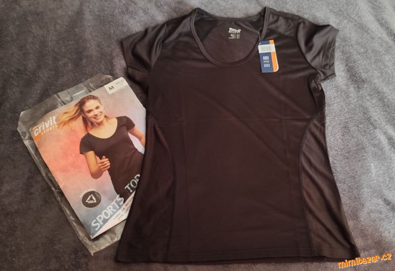 Černé sportovní funkční tričko vel.40/42