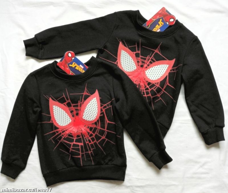 2 NOVÉ MIKINY-SPIDER-MAN, 2-3 roky, 98 cm