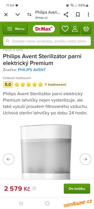 Sterilizator kojeneckých lahví Avent