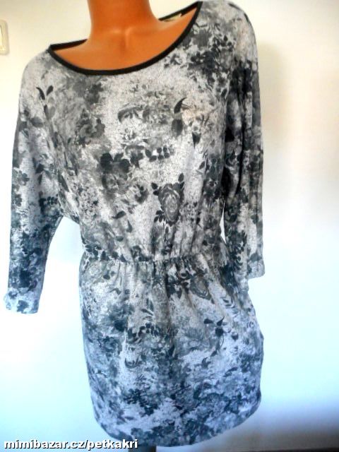 květované úpletové šaty vel. S
