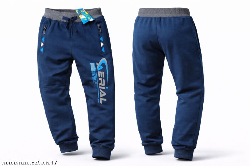 NOVÉ BAVLNĚNÉ TEPLÁKY - KUGO -vel. 140, 9-10 let