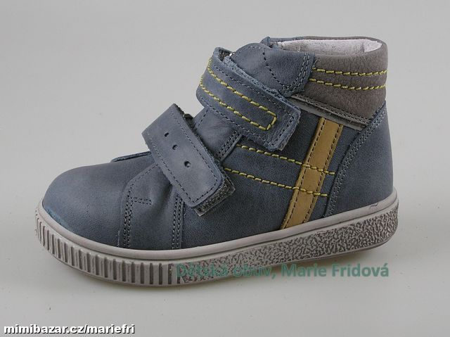 Celoroční kožená kotníková obuv ESSI S2546 jeans