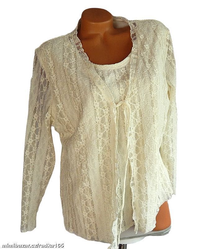 Krajková halenka 2v1 vel.48