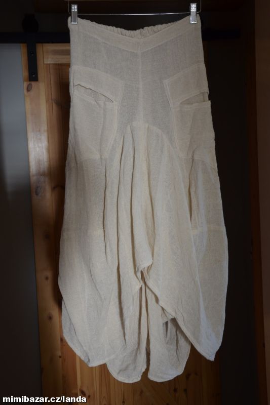 ♥♥♥Zajímavá lněná- režná sukně, vel.S ♥♥♥