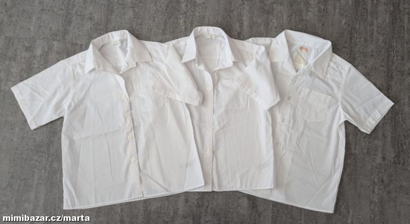 3 x bílá košile