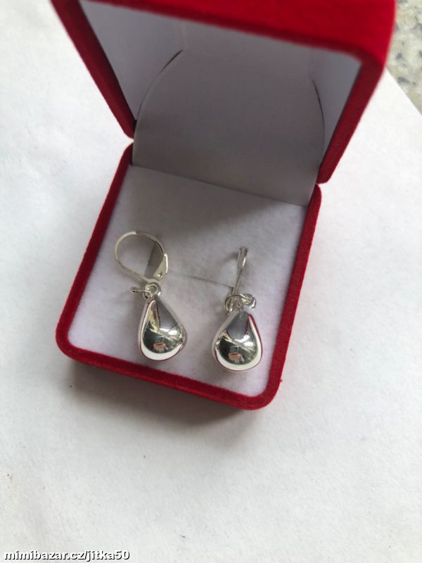 Stříbrné náušnice kapky SKLADEM