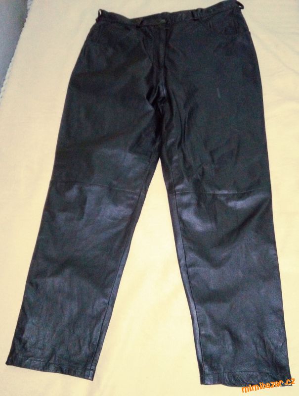 Jednou nošené, dámské kožené kalhoty vel. 46