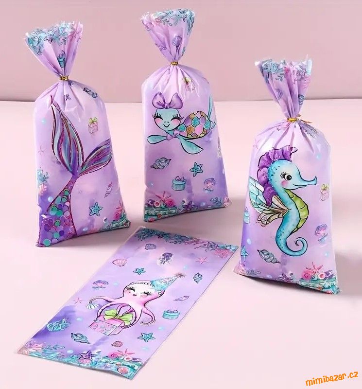 Dárkové celofánové sáčky s mořskými zvířátky 4 ks