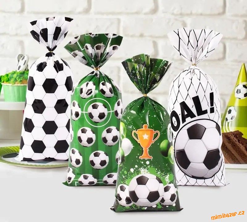 Dárkové celofánové sáčky pro malé fotbalisty 4 ks