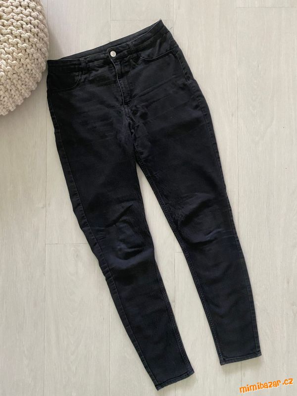 Skinny džíny s vysokým pasem H&M, vel. 40