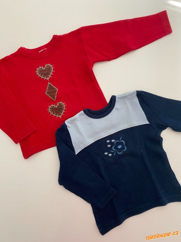 Vyteplené tričko 2 ks (3 - 4 roky)